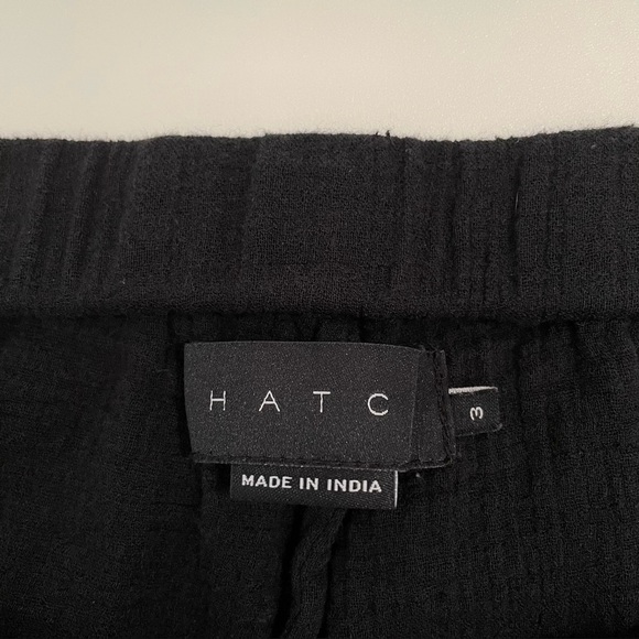 Hatch Shawna Maternity Pant Relaxed Flare Leg Gauze Cotton Pull On Black 3 Large - Picture 11 of 13